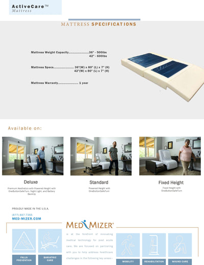 Med Mizer ActiveCare™ Deluxe Rotating Pivot Hospital Bed